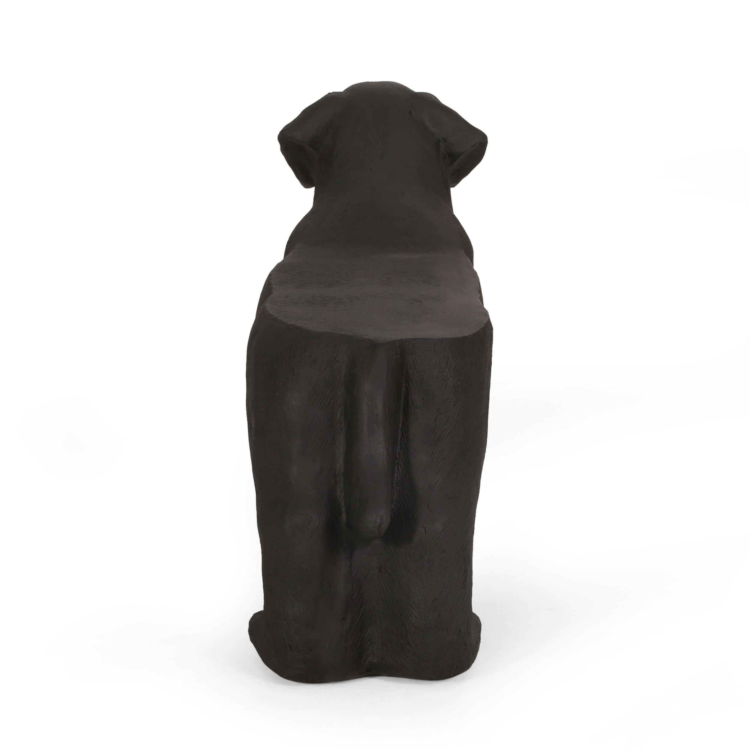MGO Dog Bench - Outdoor Labrador Design, Matte Black