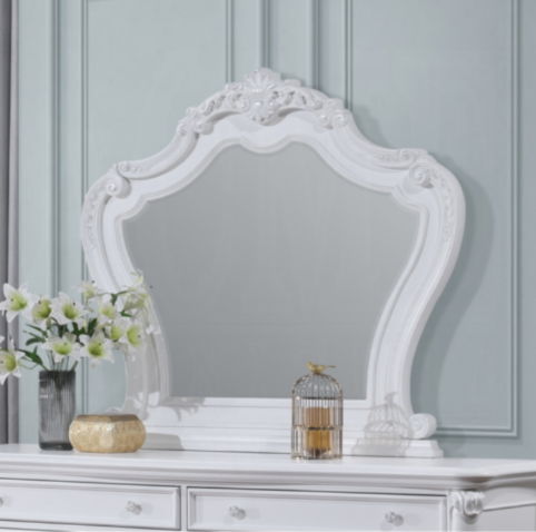 Latisha Mirror in White