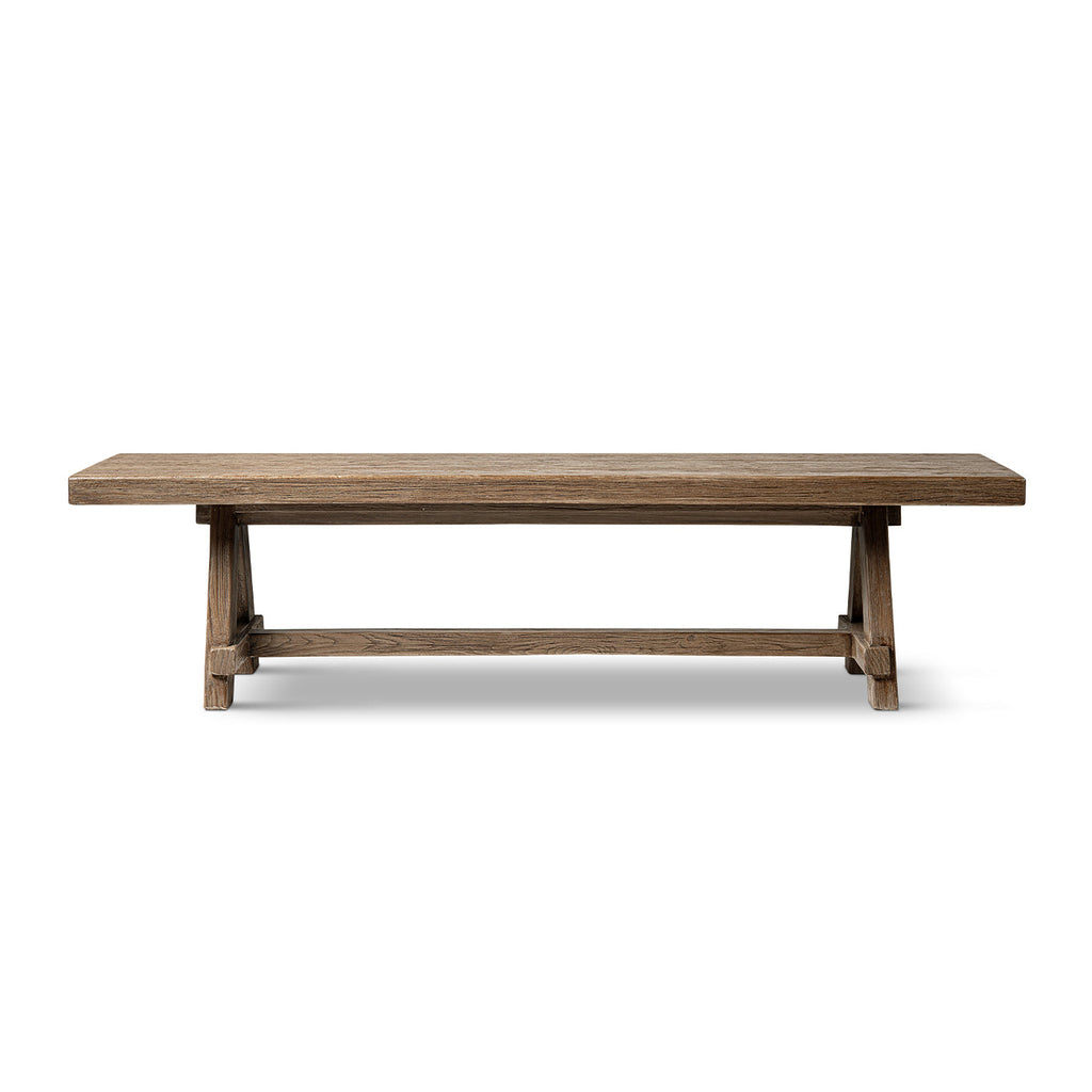 Hawthorne 72' Reclaimed Elm Trestle Dining Bench