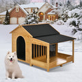 60.2 Inch Large Outdoor Dog House with Insulated Liner