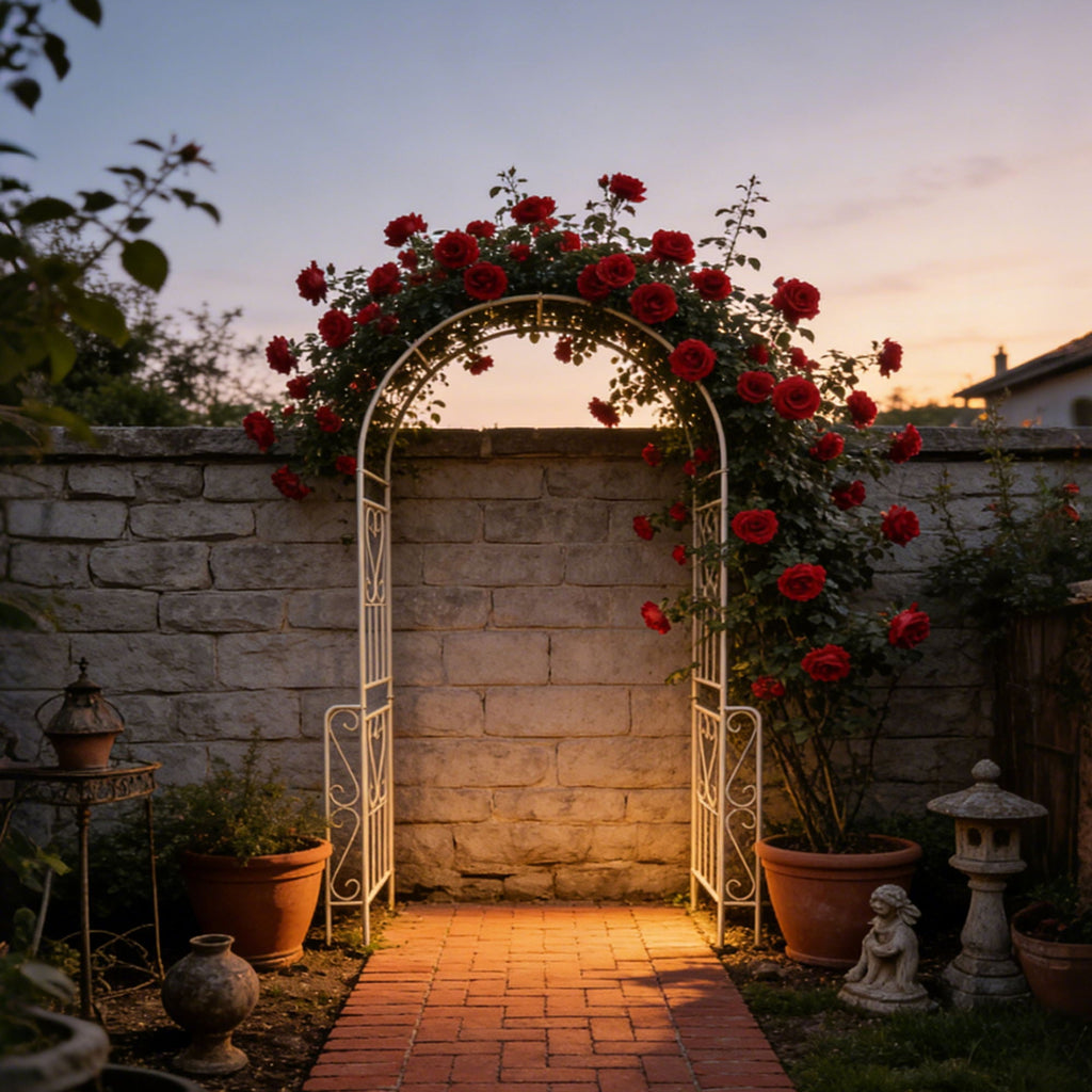 Metal Garden Arch Garden Arbor Trellis Climbing Plants Support Rose Arch Outdoor Arch