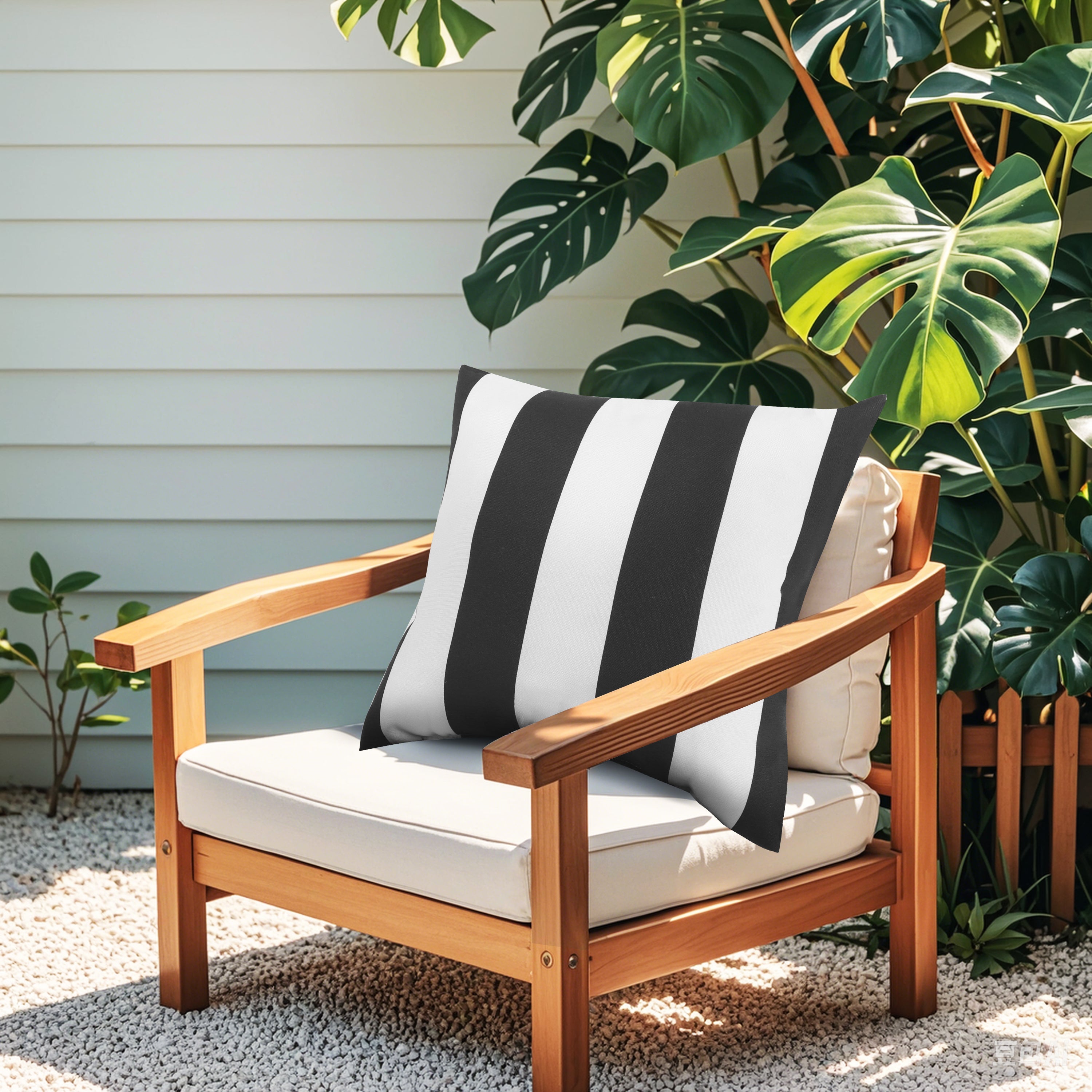 2 Pack Outdoor Throw Pillows, Waterproof & Fade-Resistant (18x18 Inch)