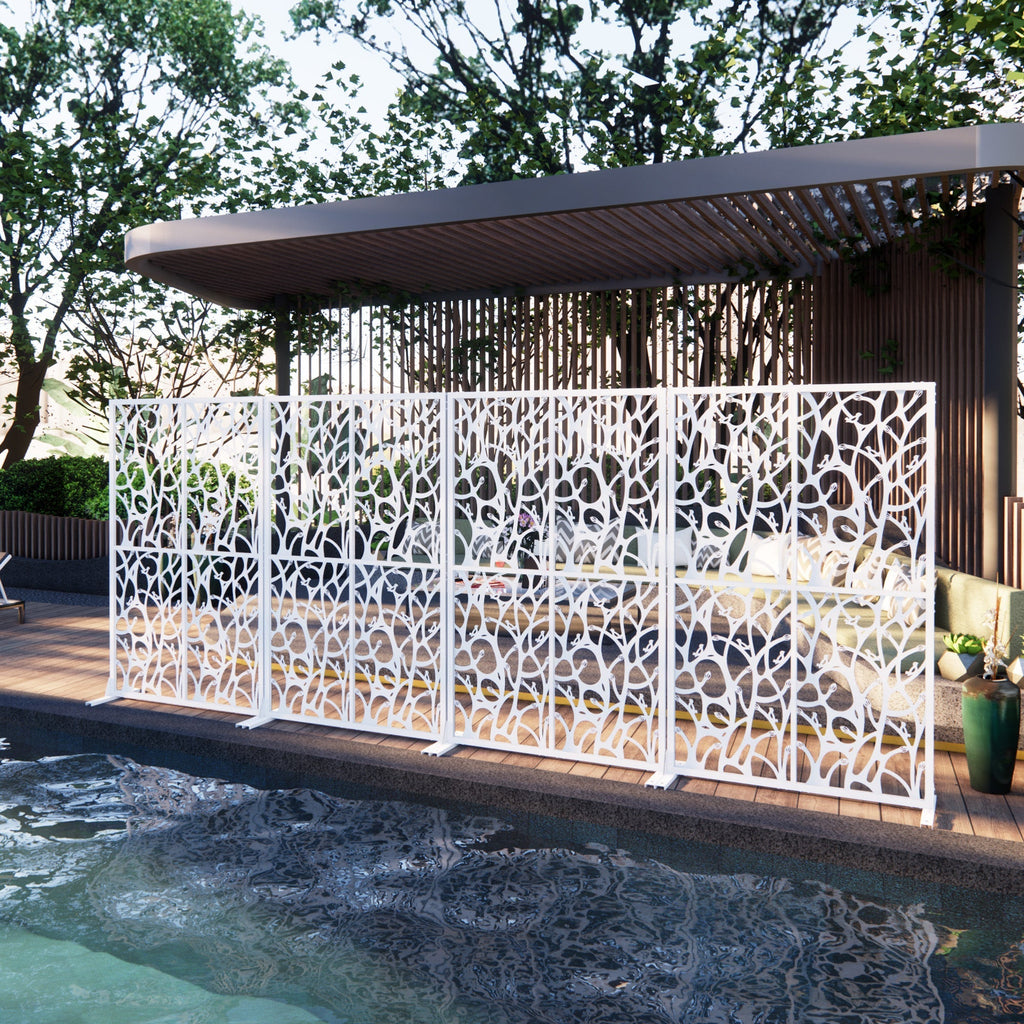 Metal Privacy Screens W3.8Ft x H6Ft Outdoor and Indoor Divider