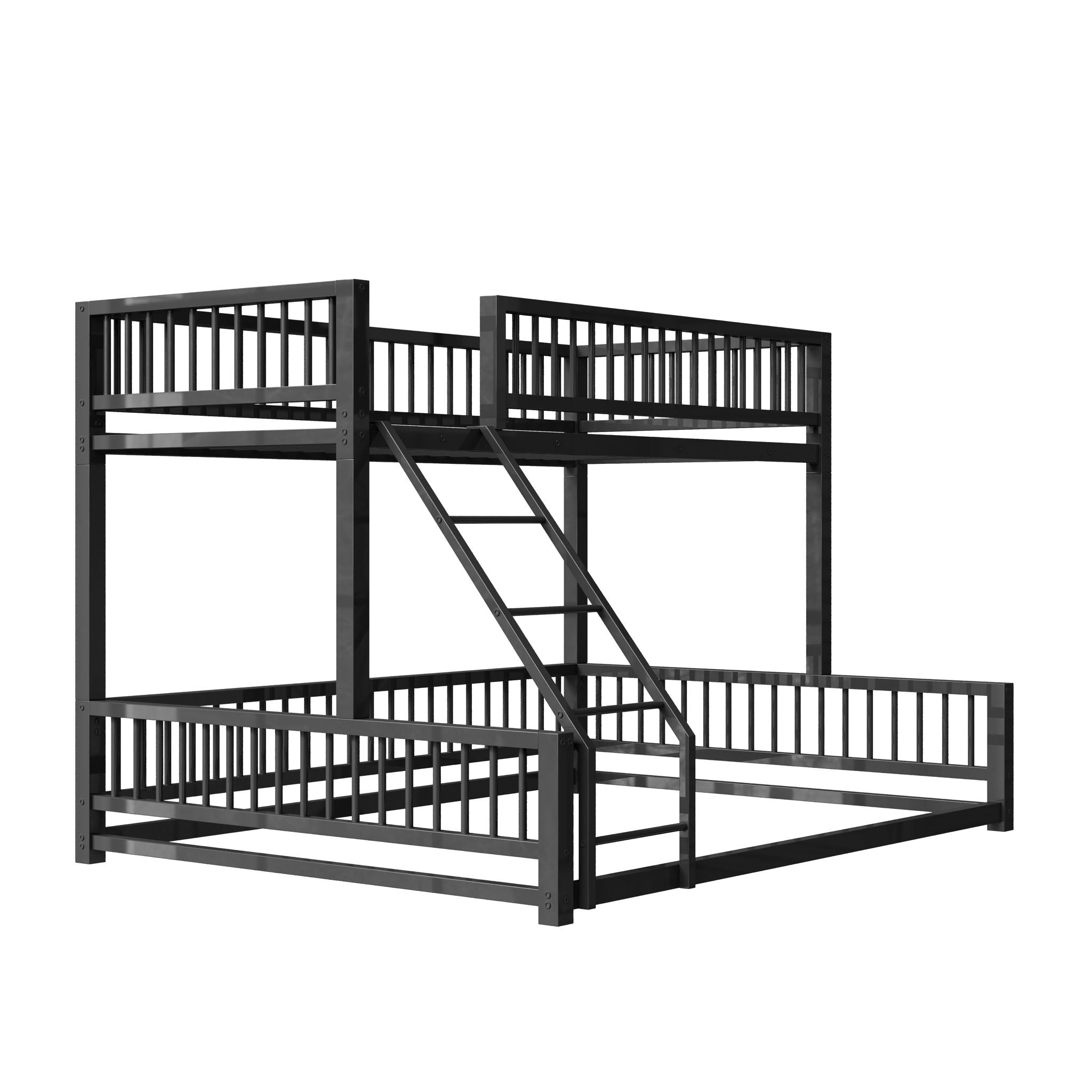 Bunk Bed With Ladder And Safety Guardrails