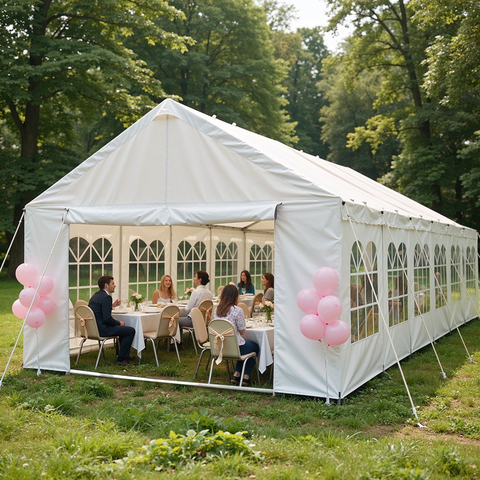 20'x40' Carport Car Canopy Party Tent with Removable Sidewalls