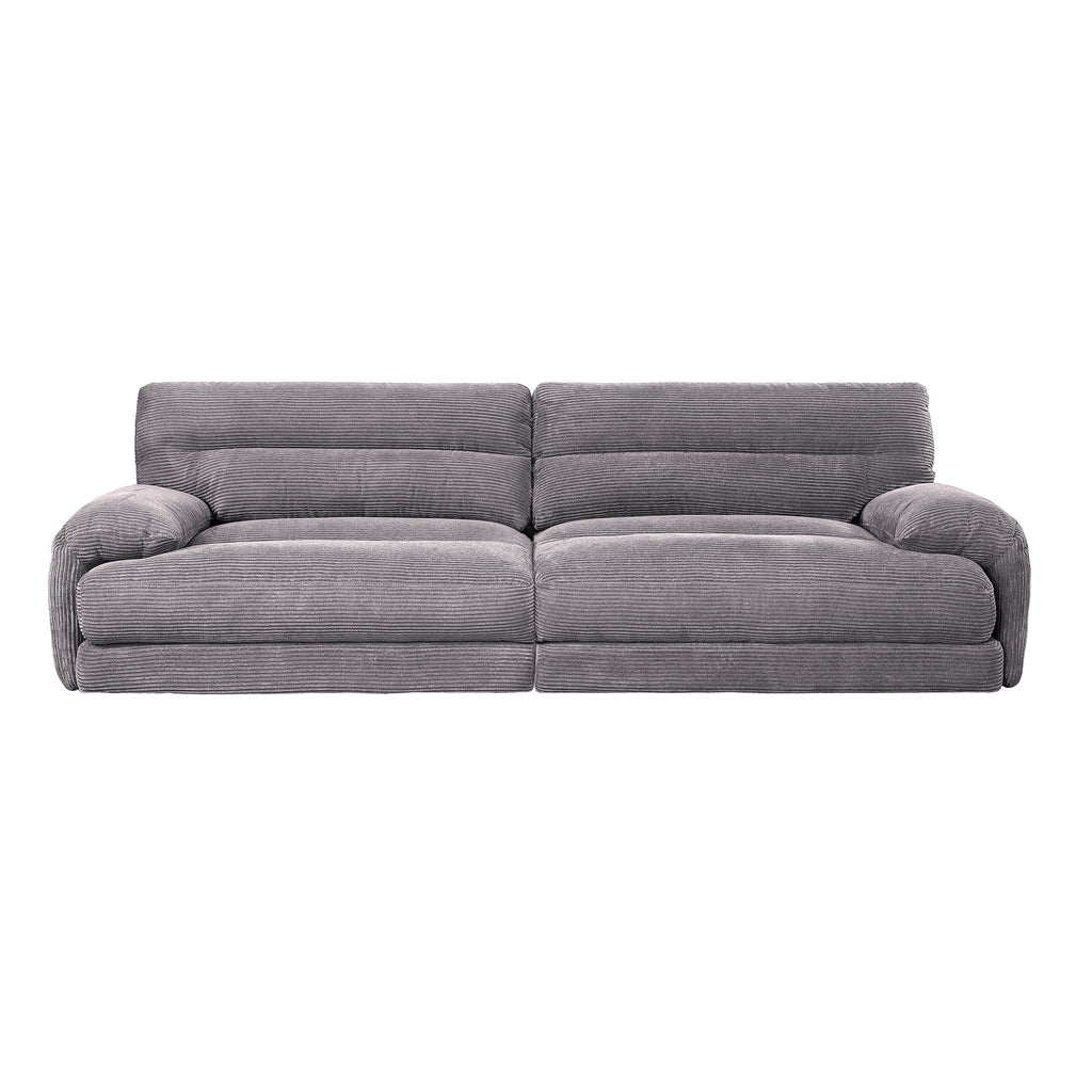 Cadenza Corduroy Loveseat - Gray