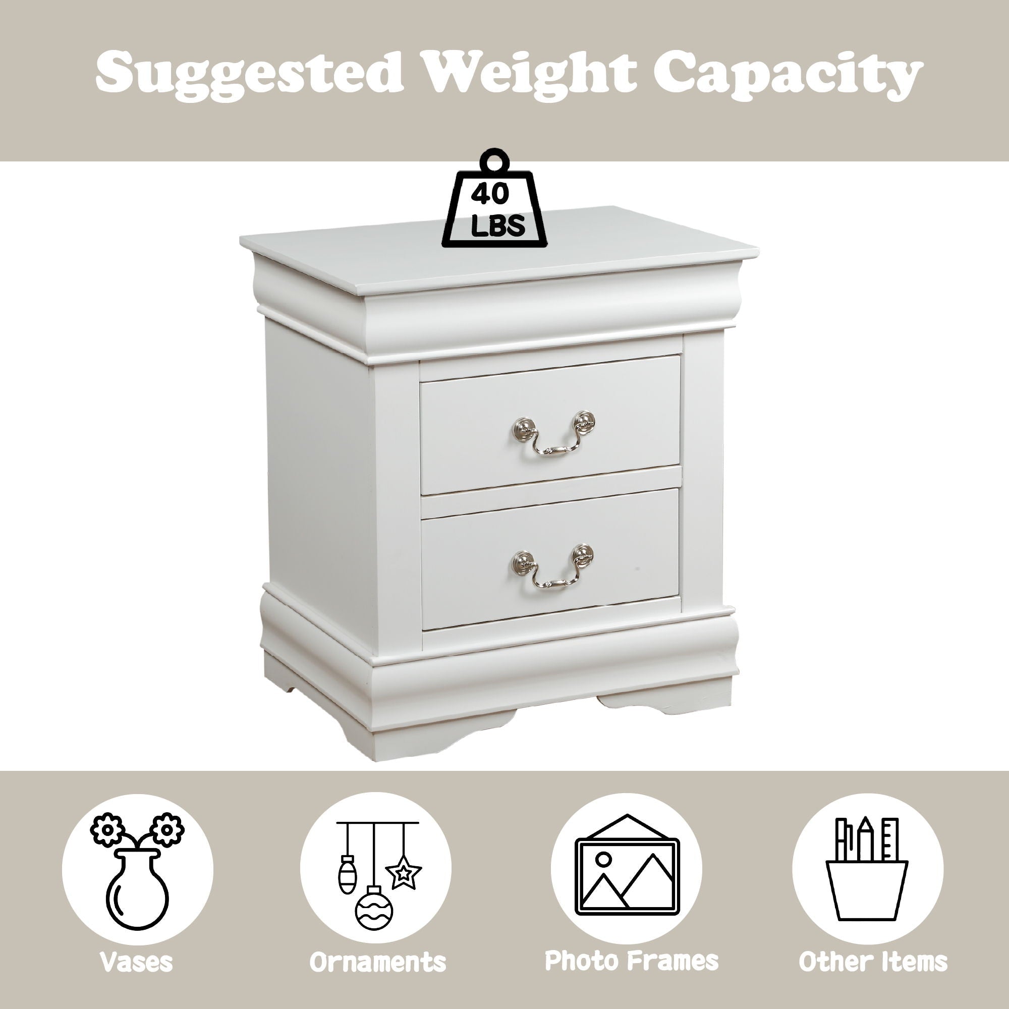 Louis Philippe Accent Nightstand