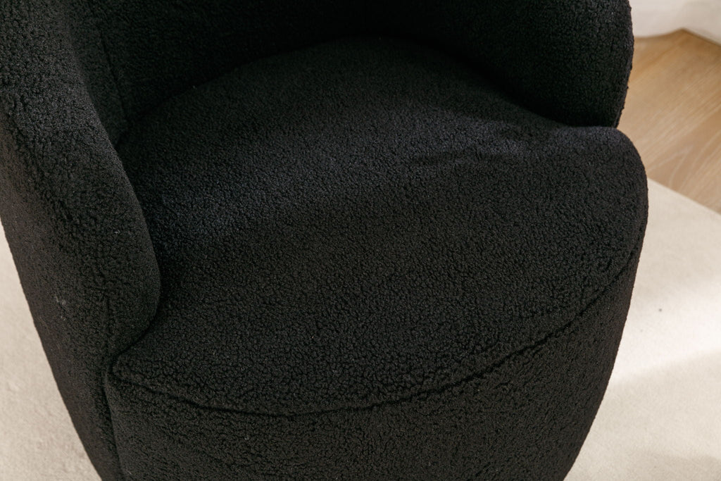 Teddy Fabric Swivel Accent Armchair Barrel Chair