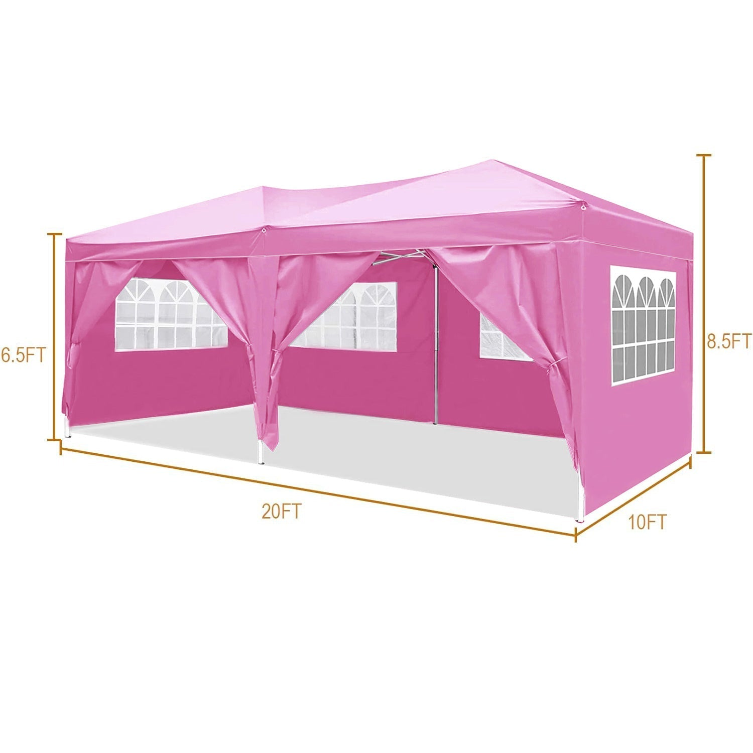 10'x20' Folding Canopy with Removable Sidewalls Outdoor Shelter