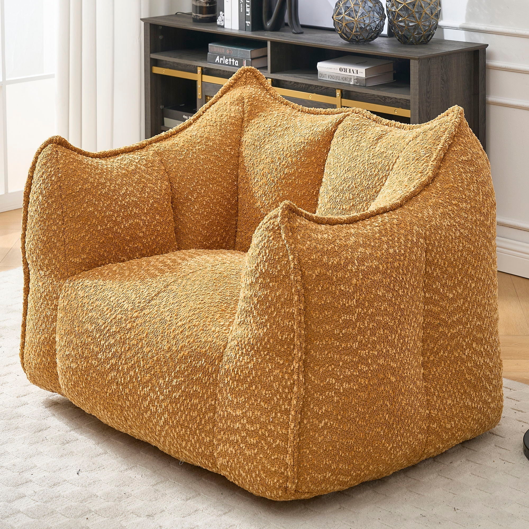 Comfortable Chenille Sofa Chairs With Highly Resilient Foam