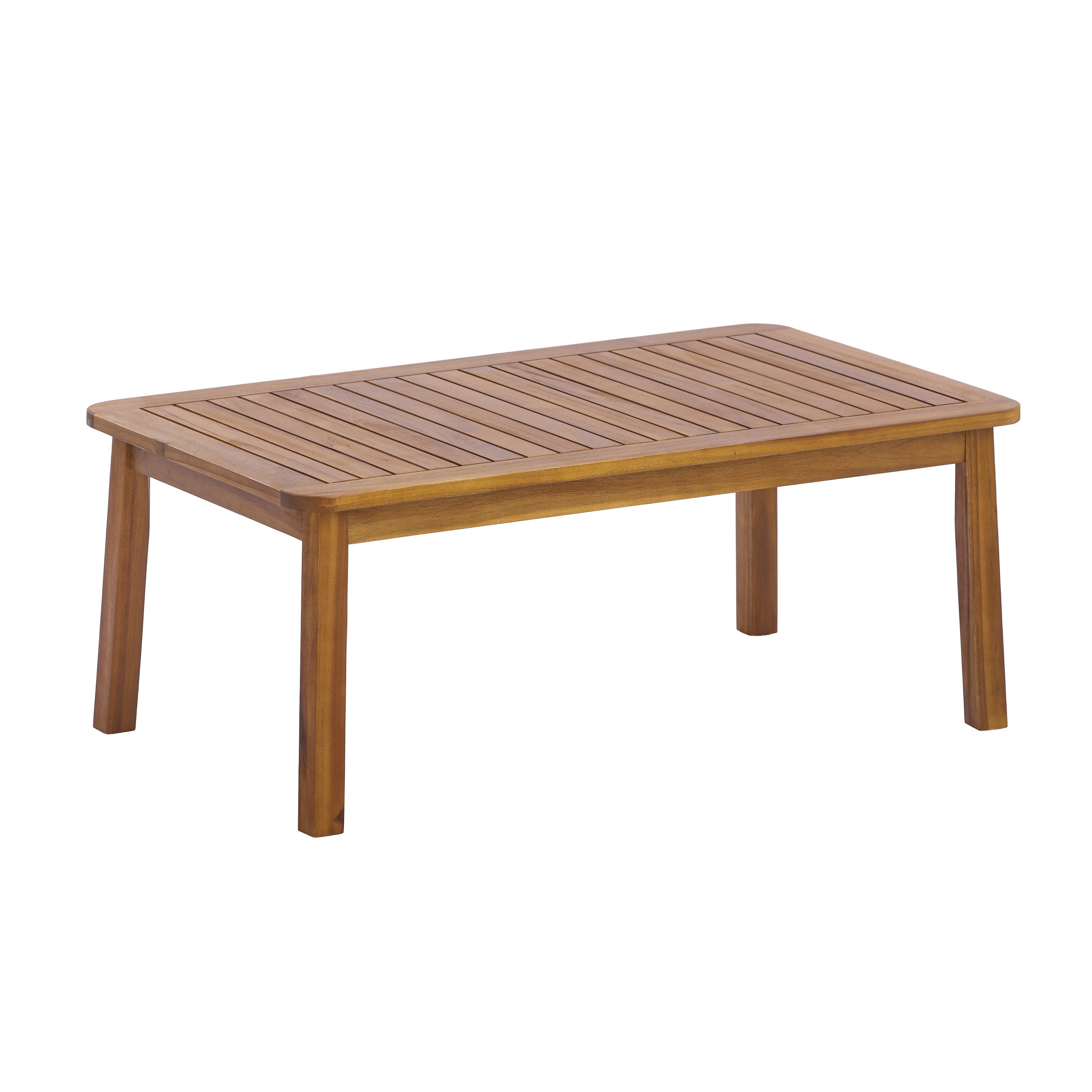 2-Pieces Outdoor Sofa Set with Cushions Teak Acacia Wood