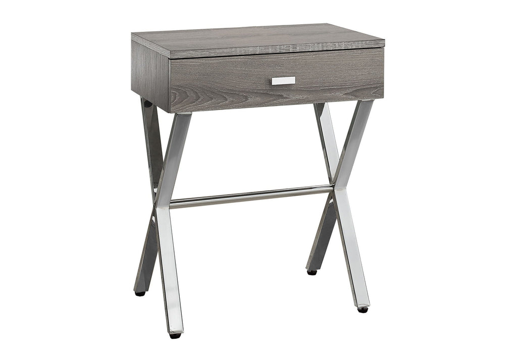Accent Side X Table With Storage Drawer