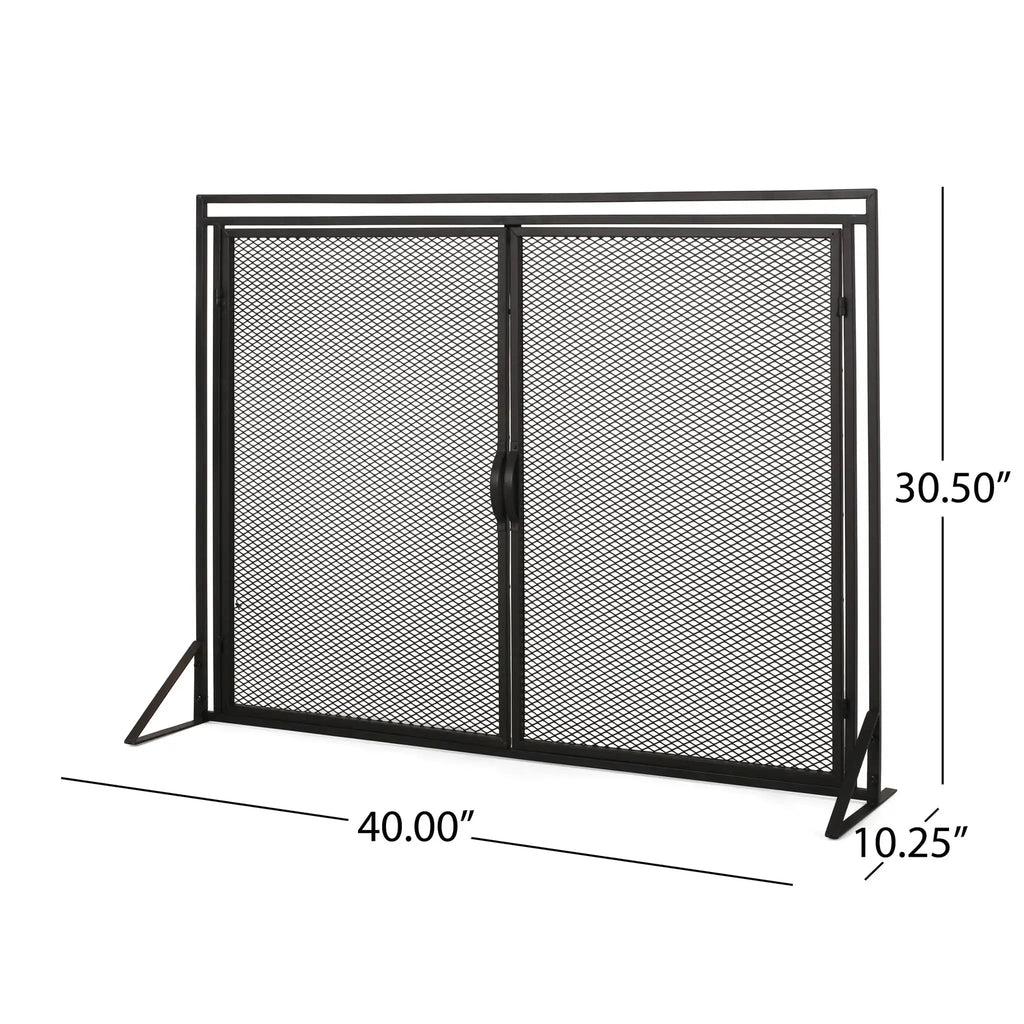 Samantha Iron Fireplace Screen 2 Door Design