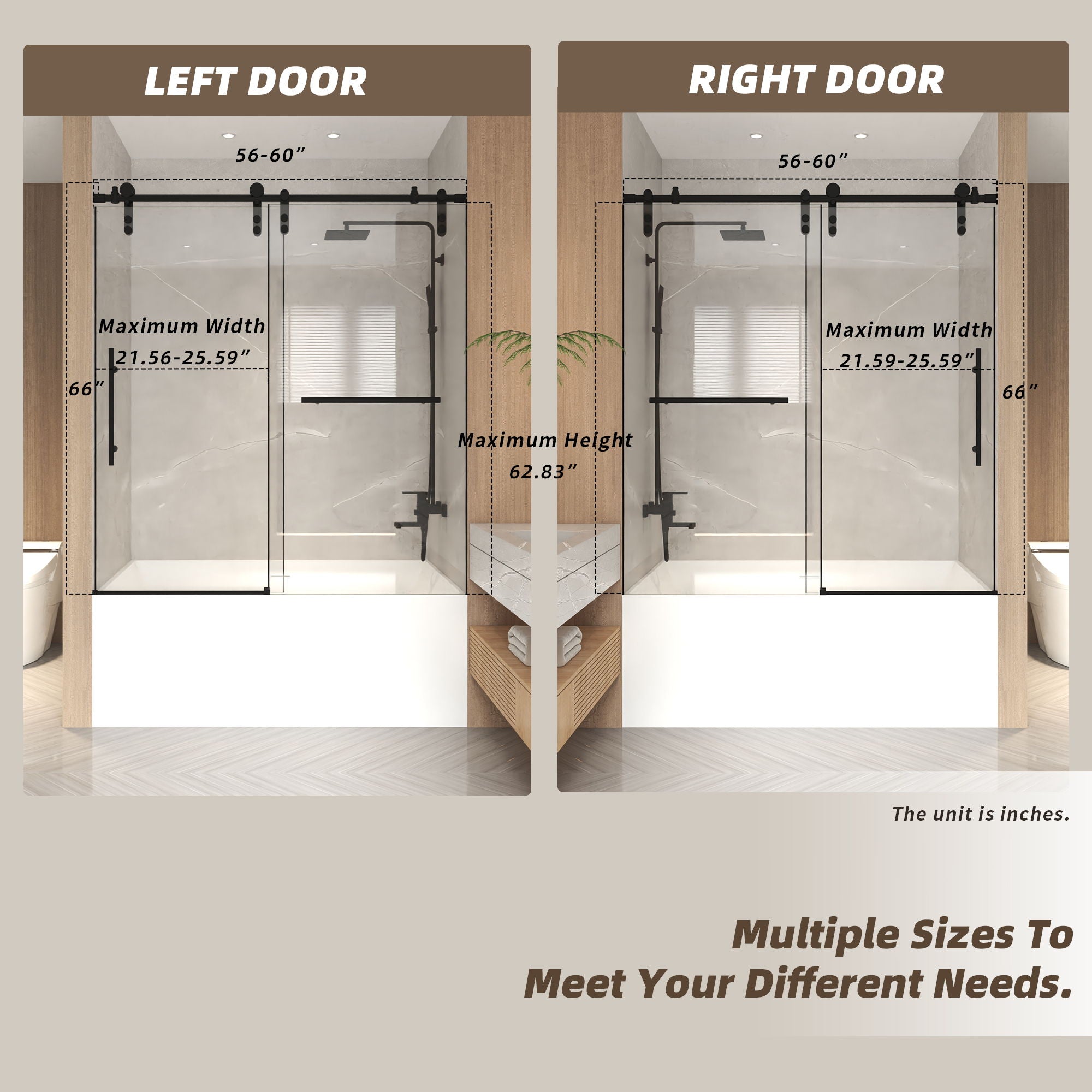 Frameless Sliding Bathtub Door With Frame