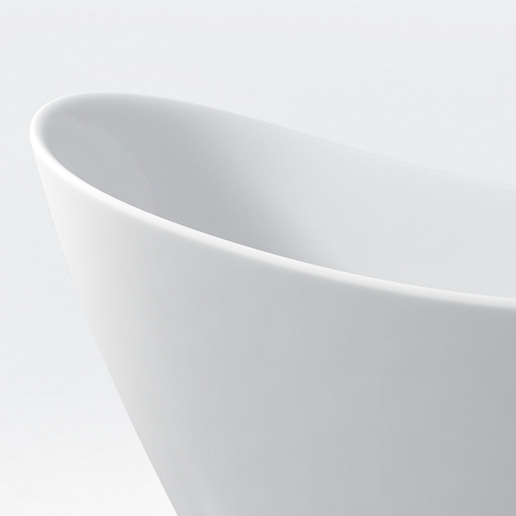 Freestanding Tub With Overflow And Pop Up Drain, Ergonomic Design
