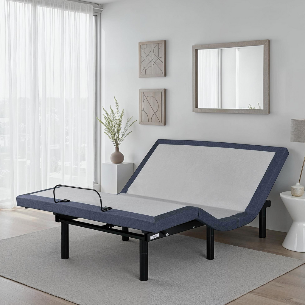 Queen Adjustable Bed Base with Massage and Head and Foot Position Adjustments