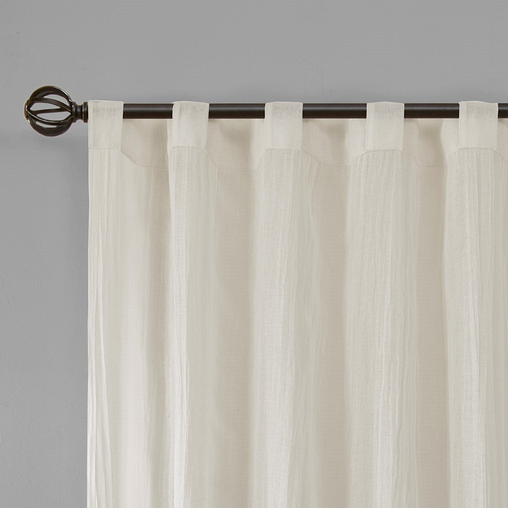 Solid Crushed Curtain Panel Pair (2 Pcs Window Panels)