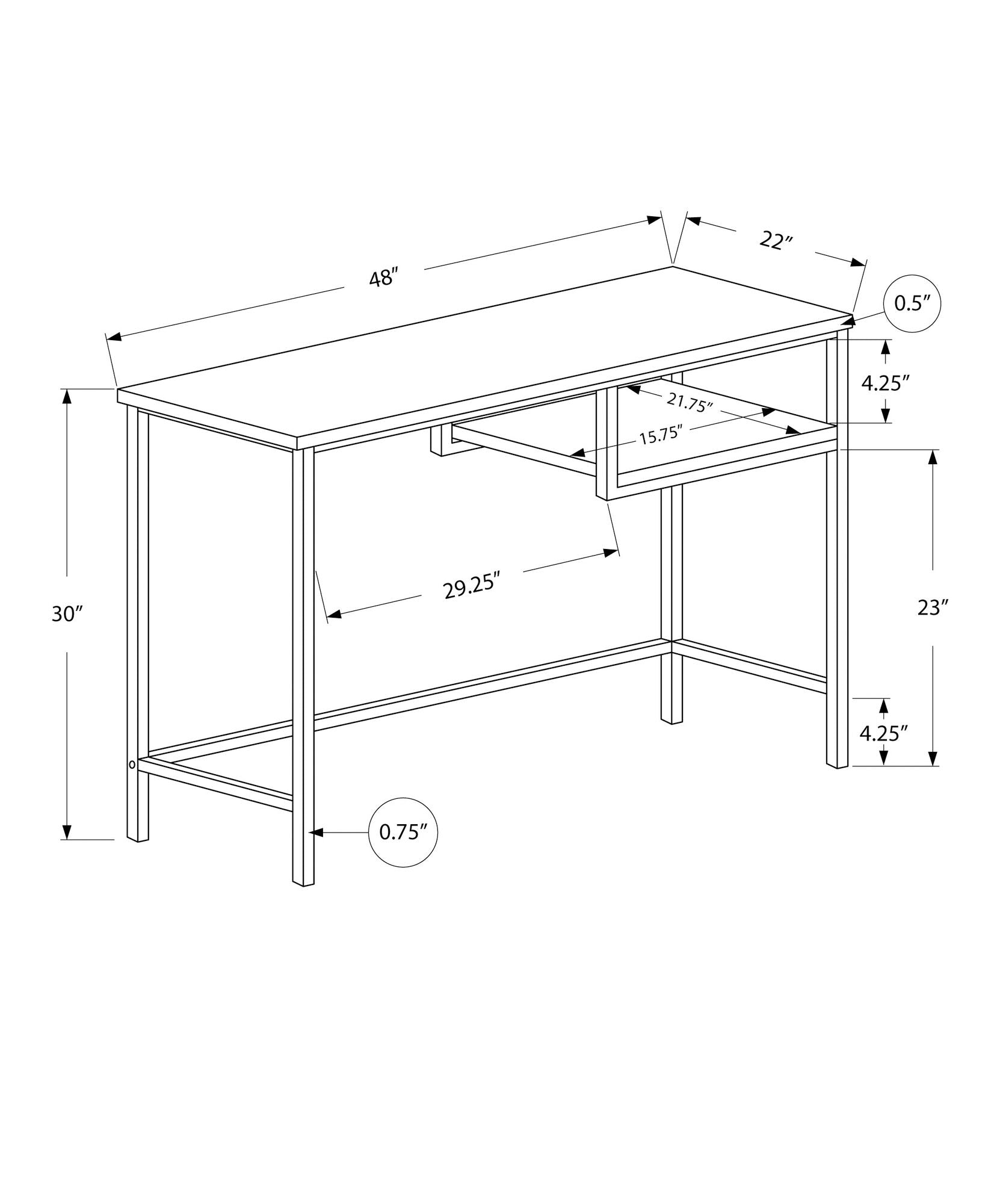 Computer Desk For Home Office, Compact Modern Design