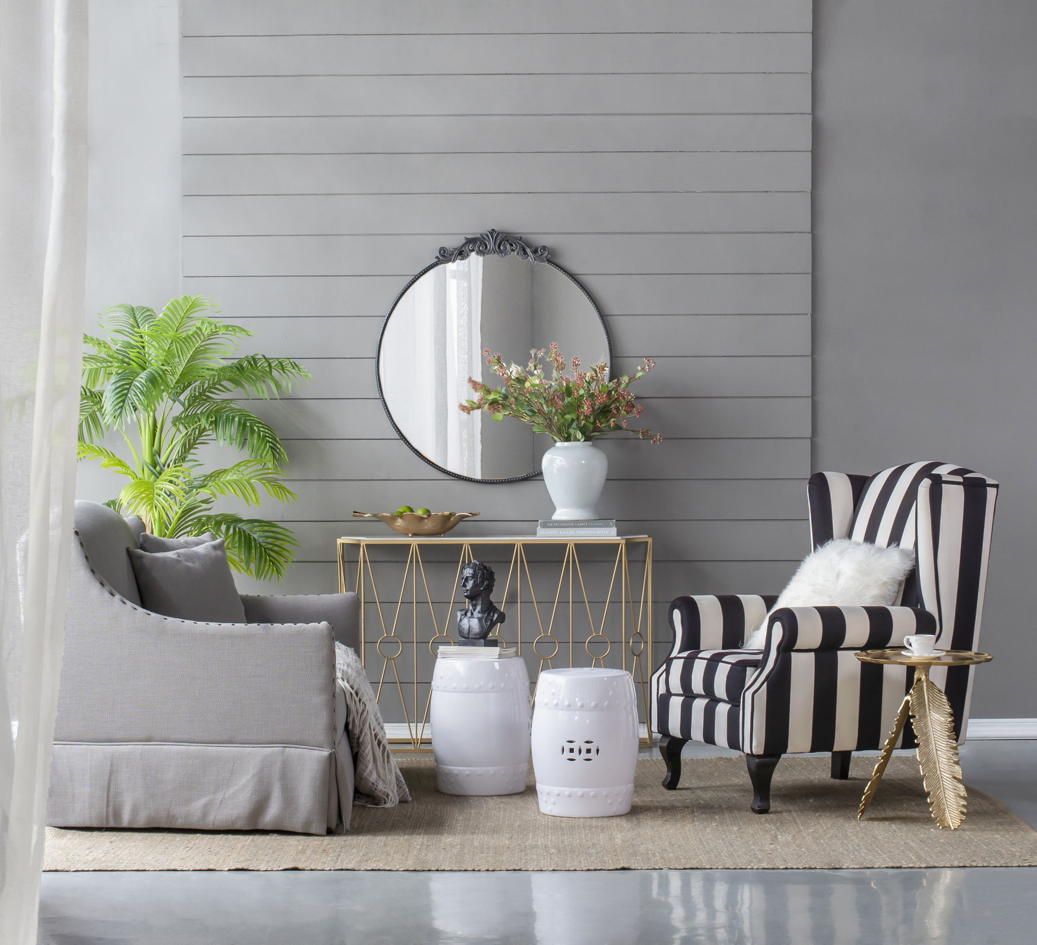 Classic Design Mirror With Baroque Inspired Frame