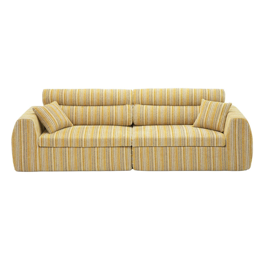 3 Seater, Couch With Throw Pillows For Living Room