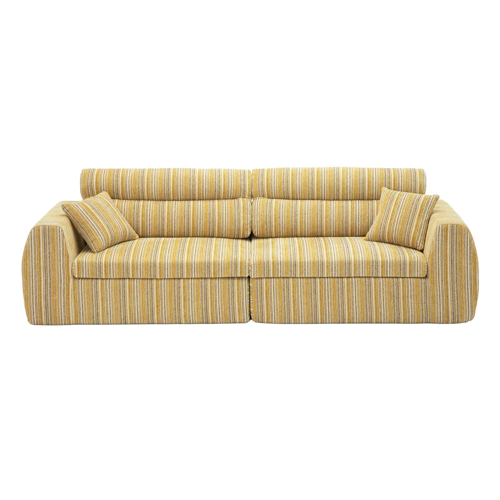 3 Seater, Couch With Throw Pillows For Living Room