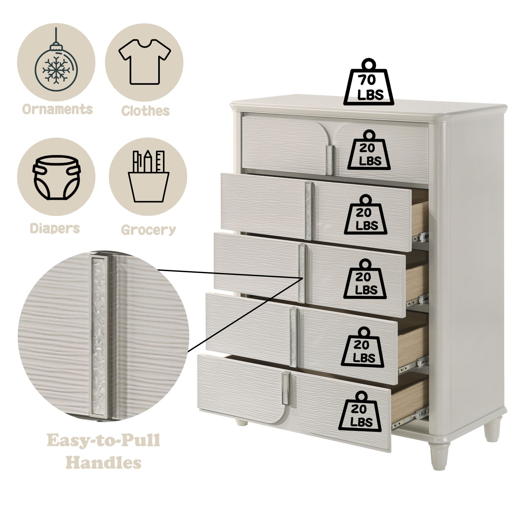 Laveda Chest in White