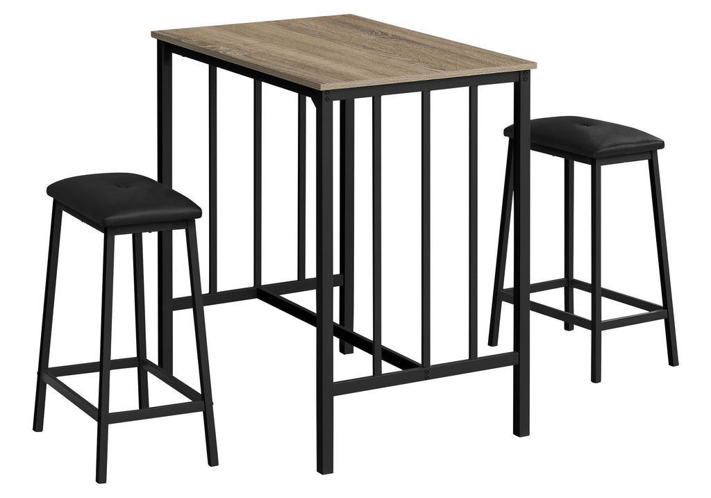 3 Piece Dining Set, Counter Height, Rectangular, Small, Contemporary & Modern