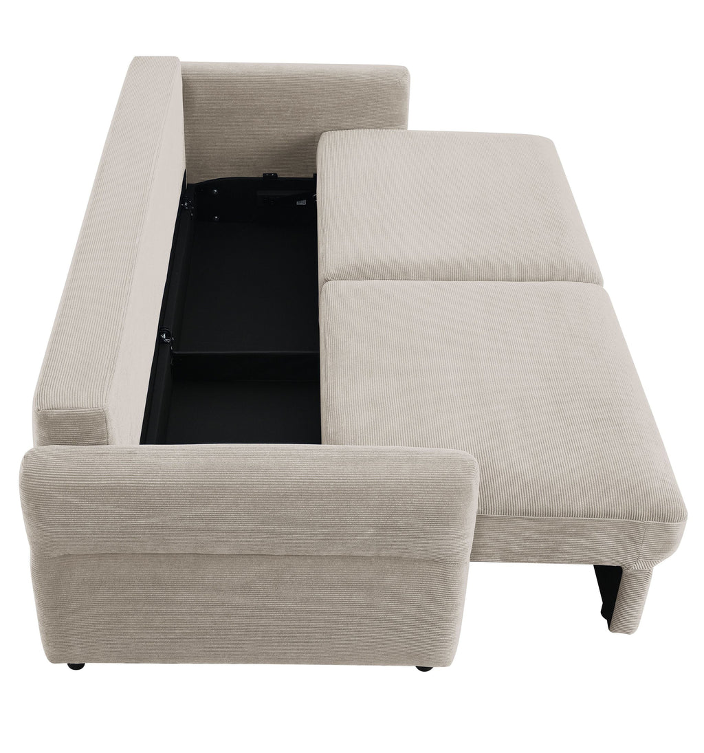 Haran Fabric Pull-Out Sleeper with Storage