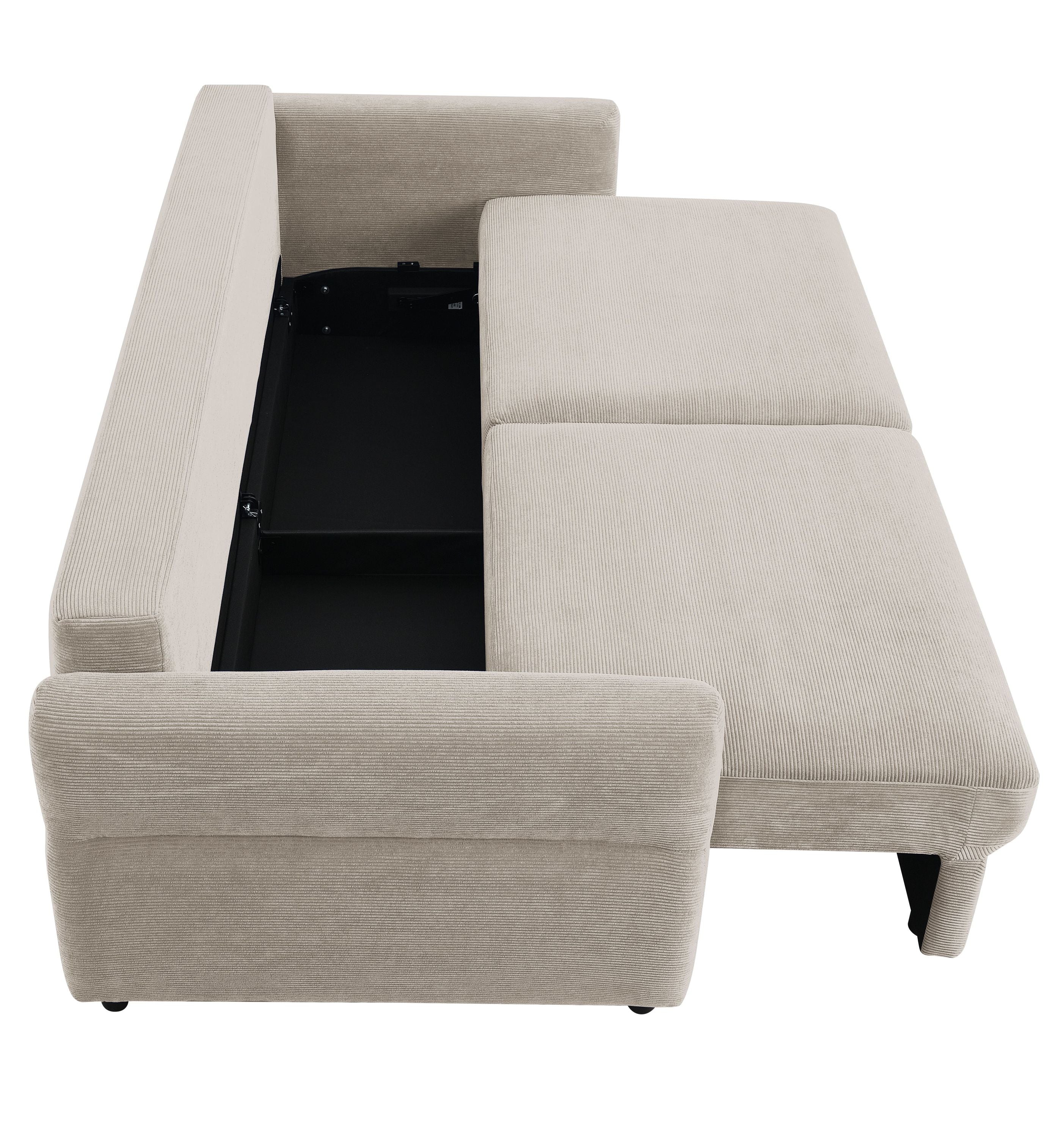 Haran Fabric Pull-Out Sleeper with Storage