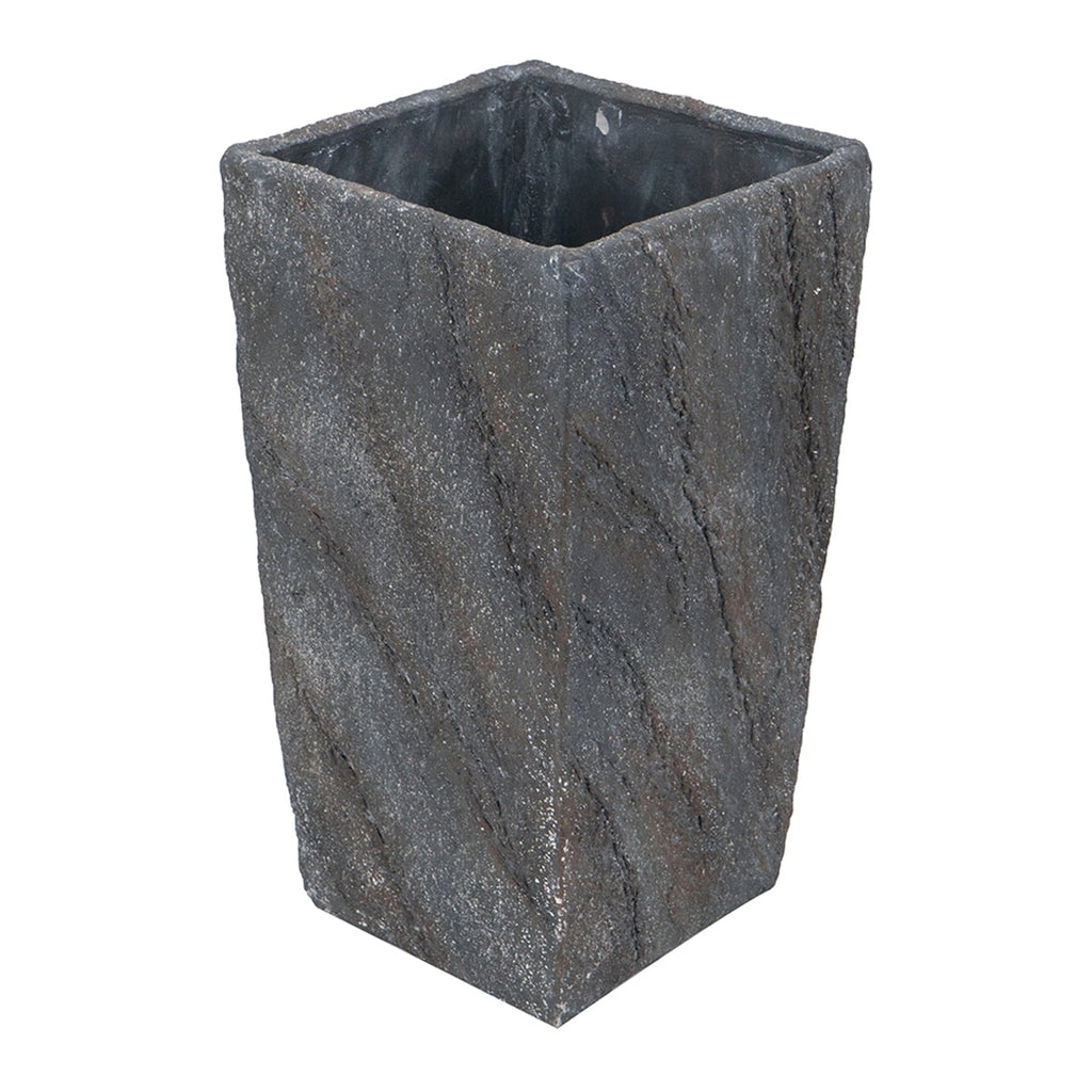 9.4x9.4x18.1' Cement Planter Large, Indoor Outdoor Garden Functional Decor