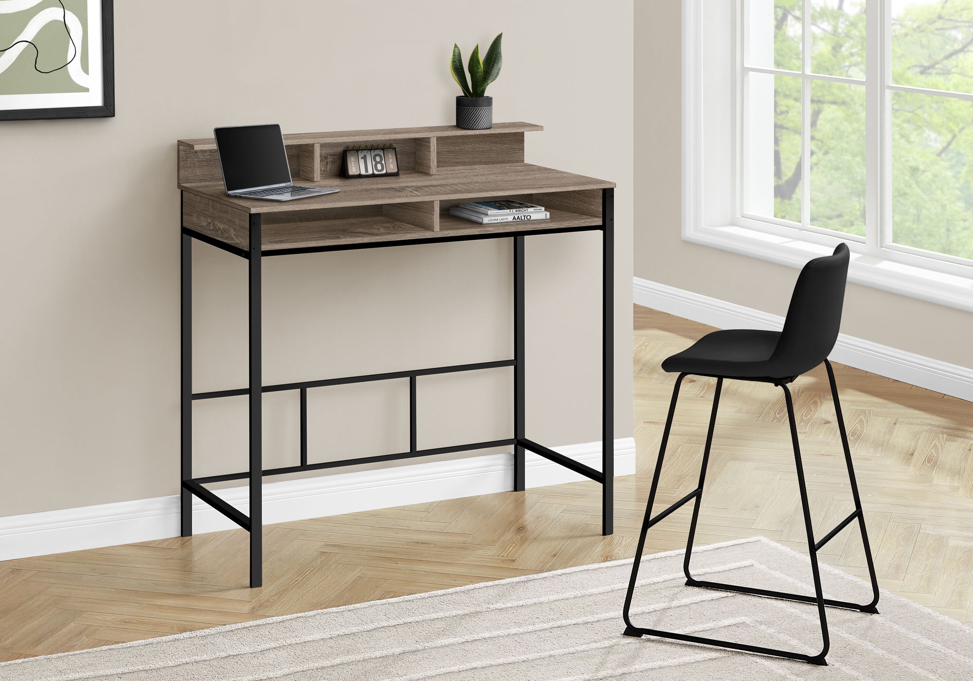 Computer Desk for Home Office with Standing Storage Shelves