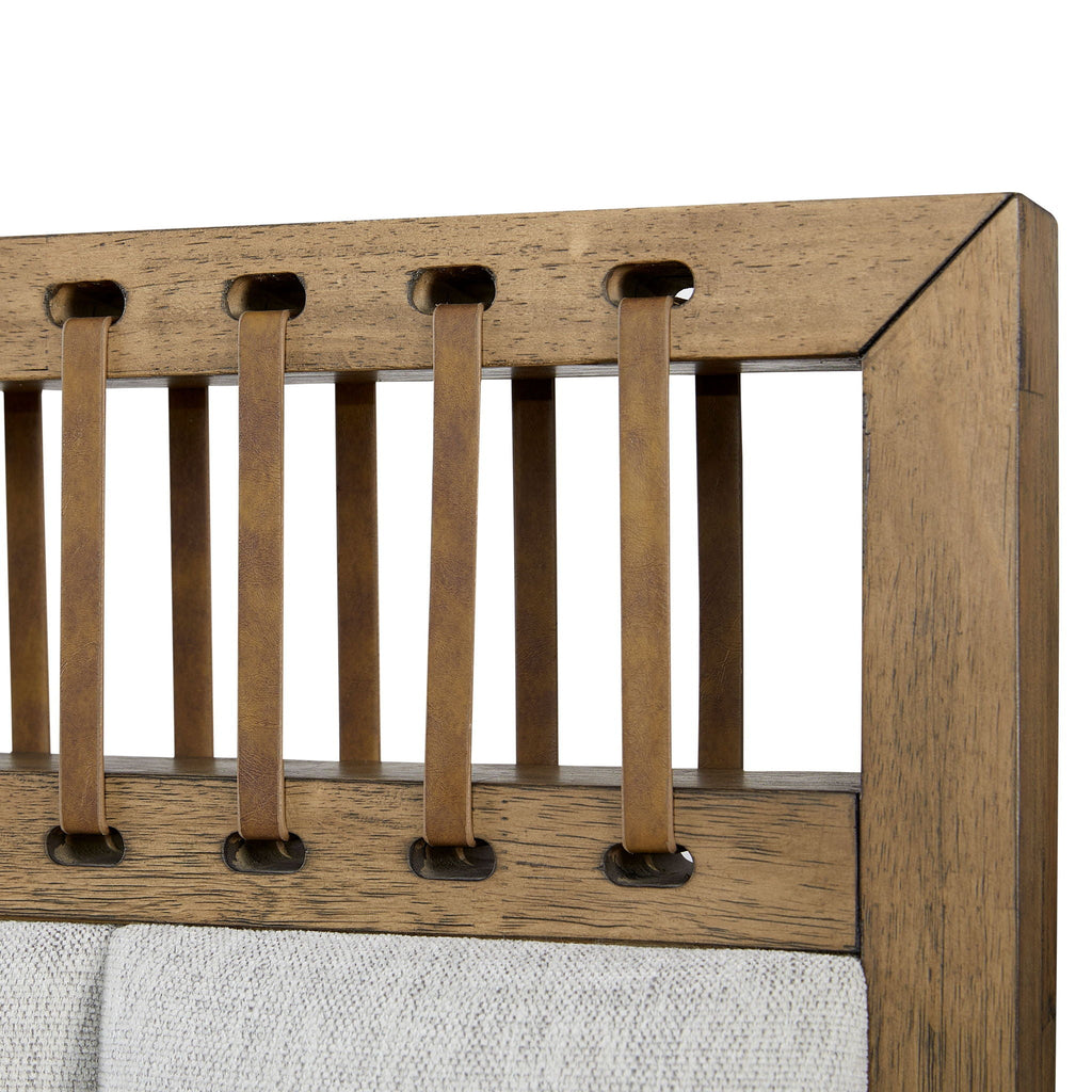 Elegant Design Upholstered And Strap Panel Bed