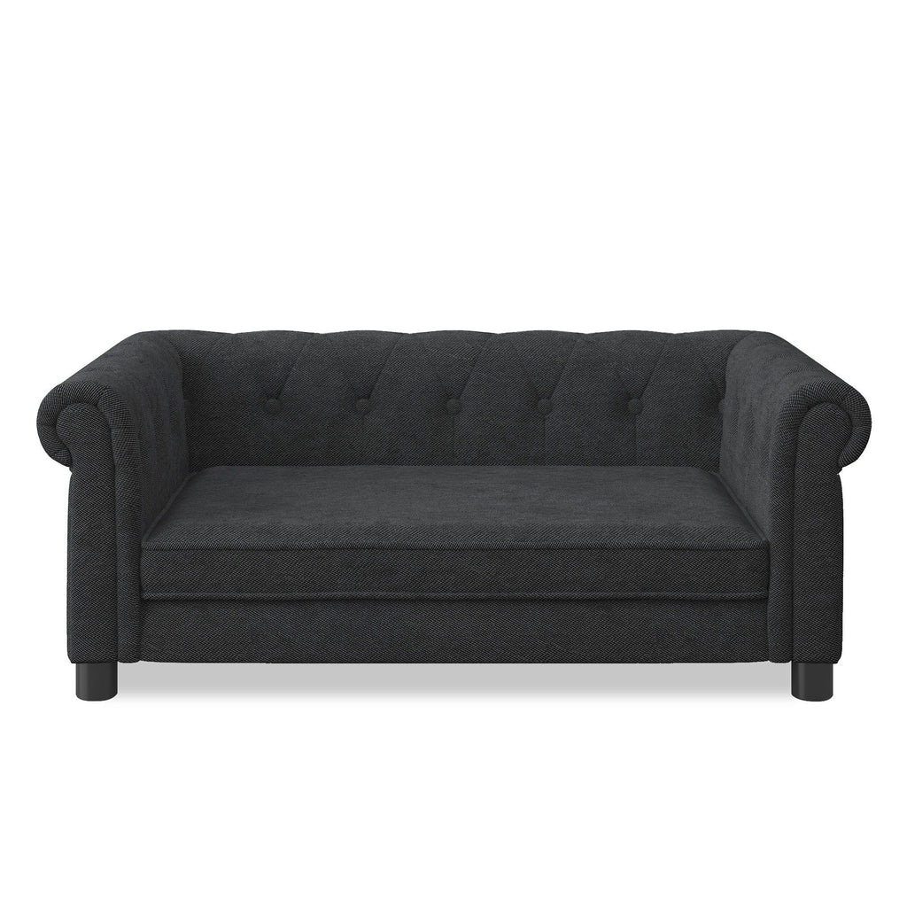 Modern Elegant Rectangle Pet Bed, Durable Elevated Dog Sofa