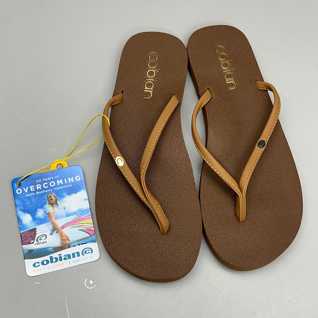 COBIAN Nia's Bounce 2 Synthetic Leather Sandals Women's Sz 10, EU 41 Tan NIA25-230-10
