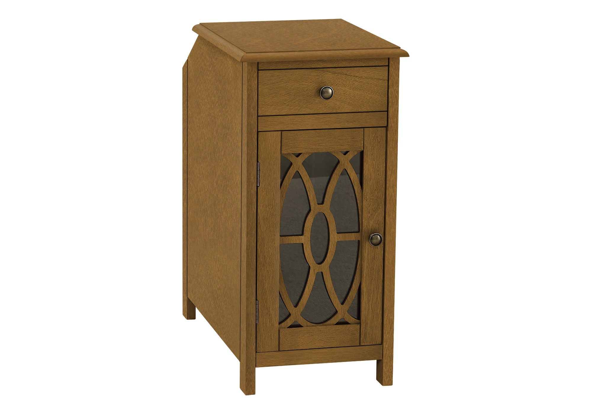 Accent Side Table with Storage Drawer - Taupe
