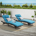 Outdoor Wicker Reclining Chair Set of 2