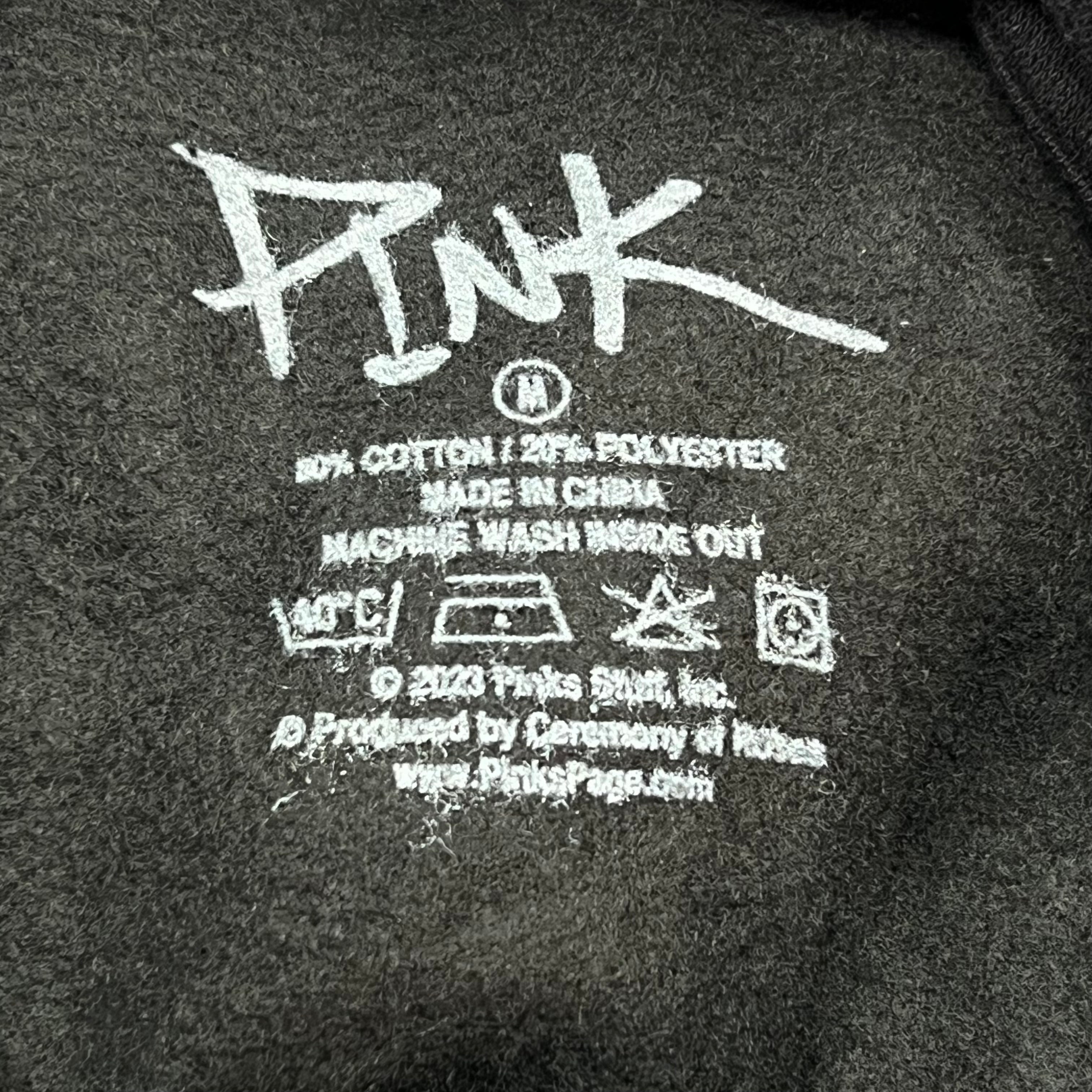 P!NK 2023 Summer Carnival Tour Concert Pull Over Hoodie Women's Sz M Black