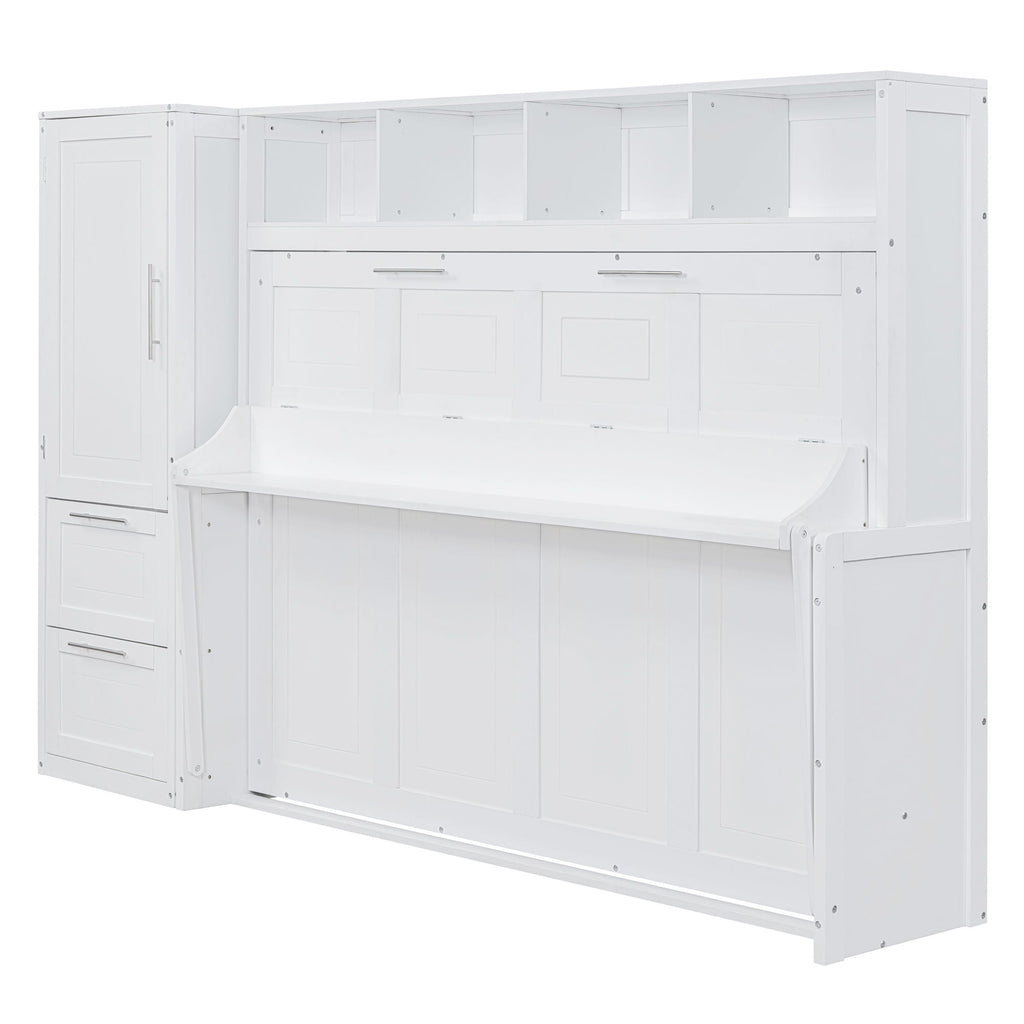 Space Saving Murphy Wall Bed With Closet And Drawers