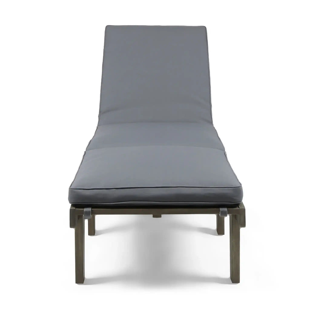 Ariana Wood Chaise Lounge with Cushion