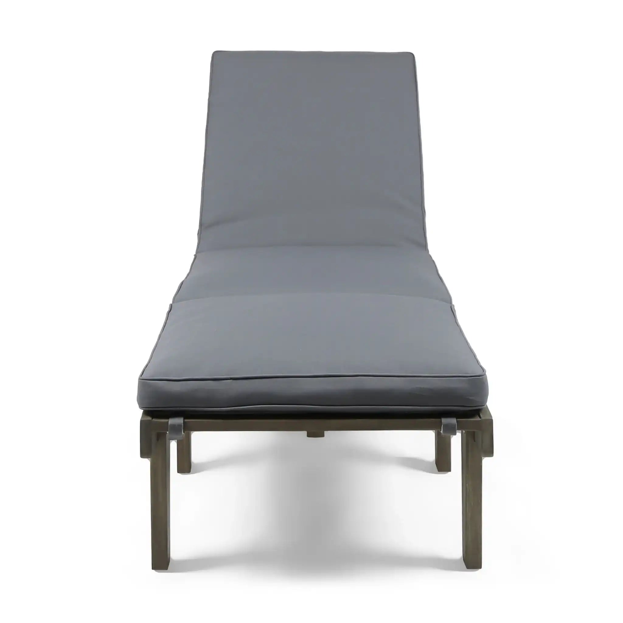 Ariana Wood Chaise Lounge with Cushion