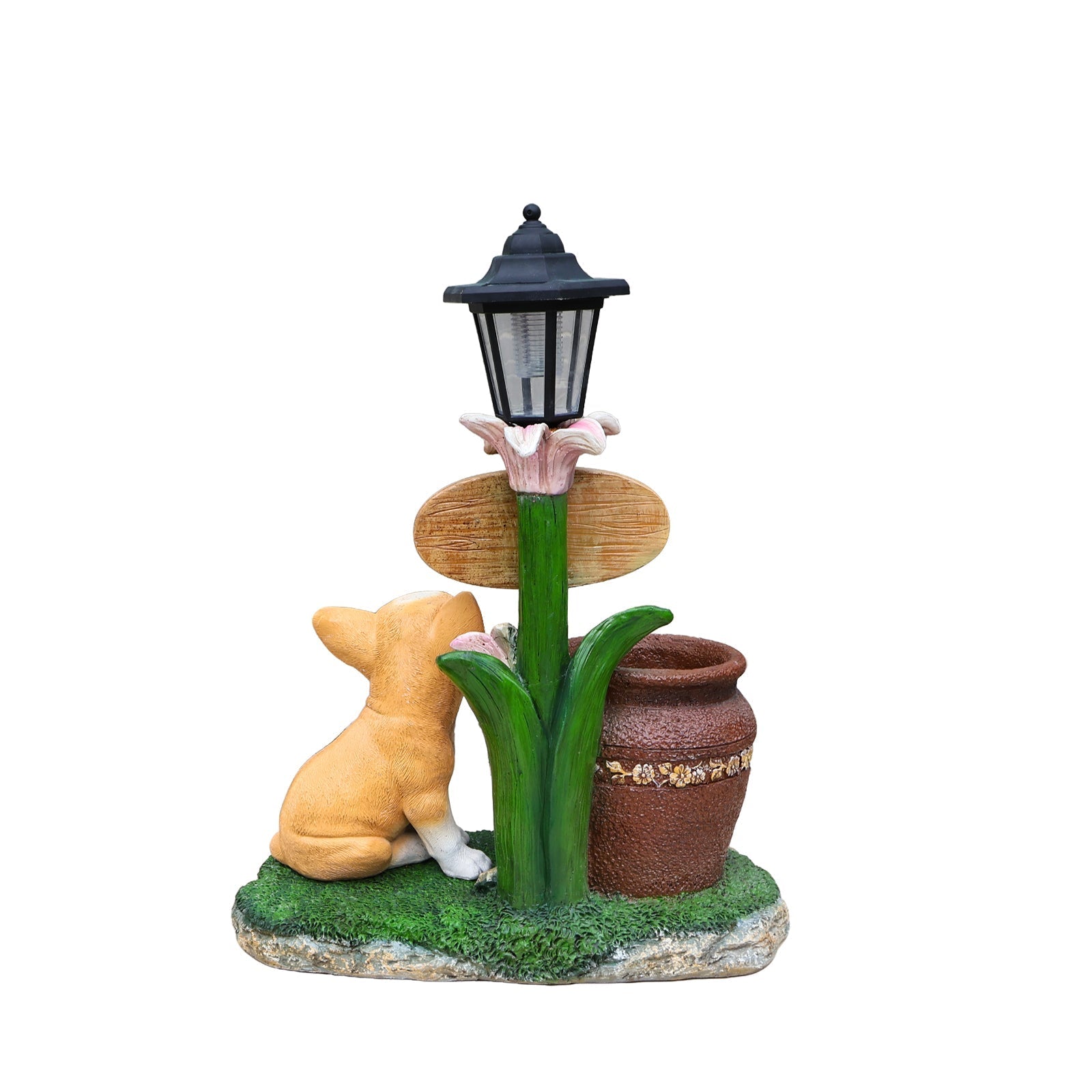 Sitting Corgi Dog Planter Outdoor Decor