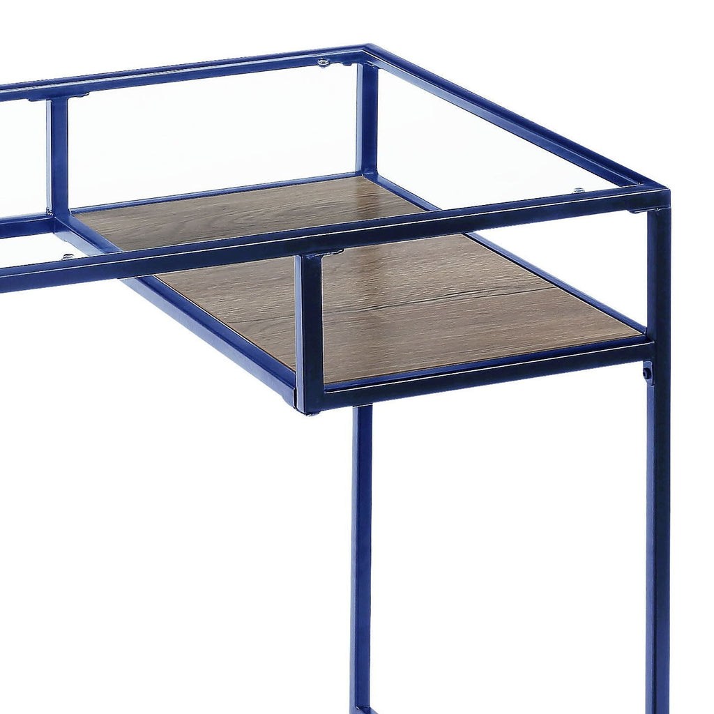 Yasin Glass Top Writing Desk