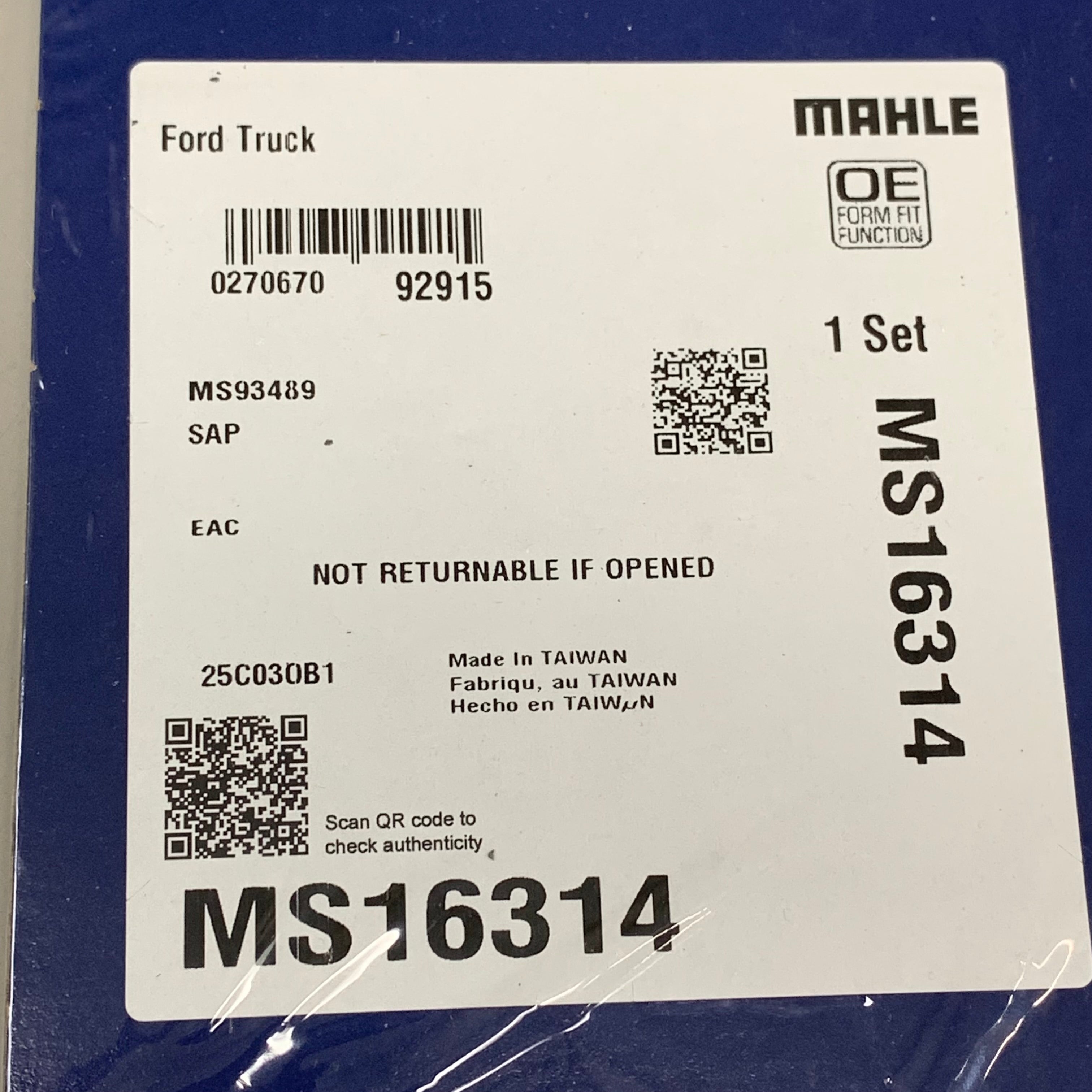 MAHLE (2 Pack) Powerstroke Exhaust Mainfold Gaskets for Ford MS16314
