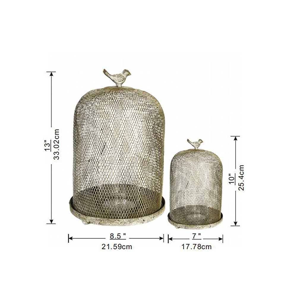 Ophira Sparrow Candle Holders (Set of 2) - Antique Gray