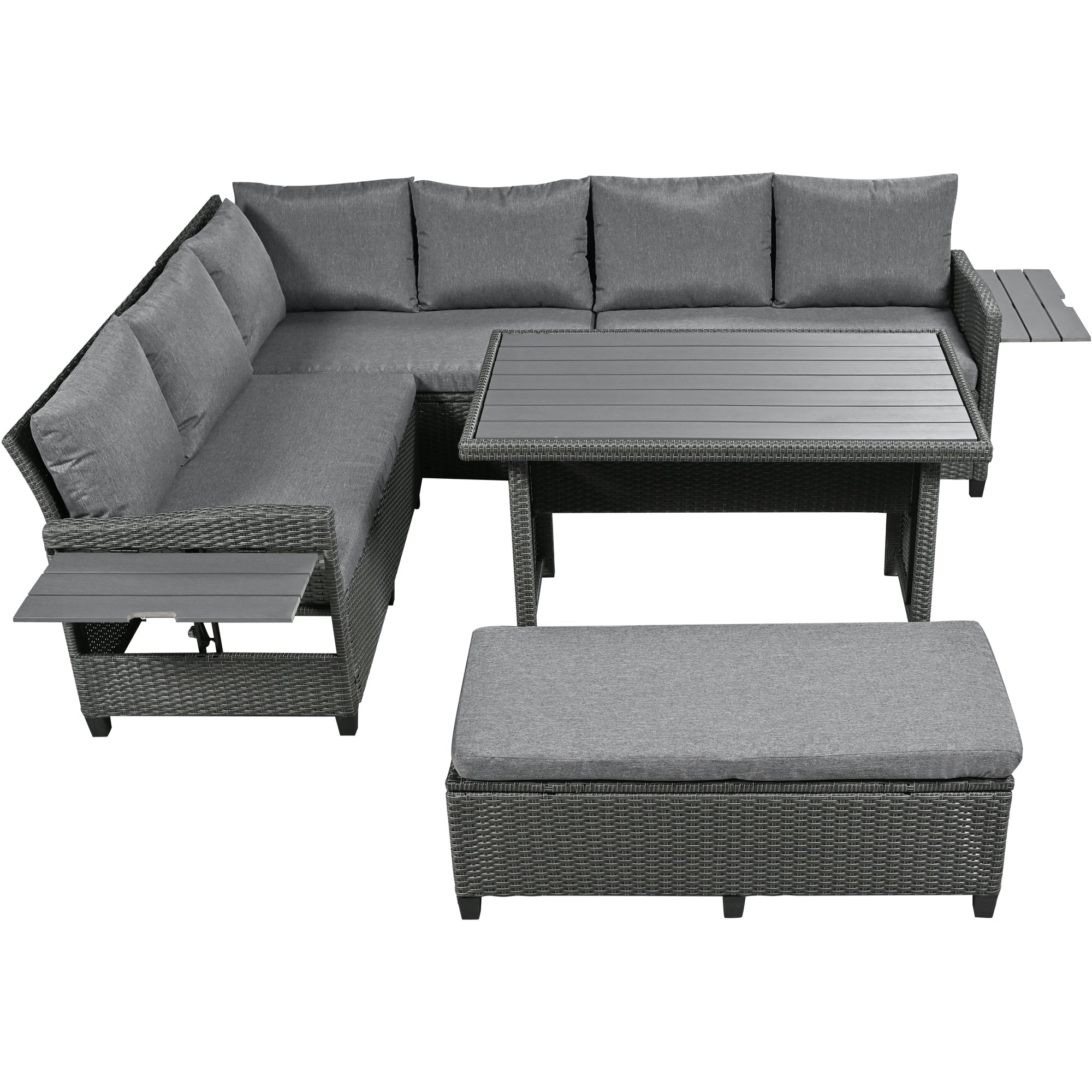 Tomax 5-Piece Outdoor Patio Rattan Sofa Set