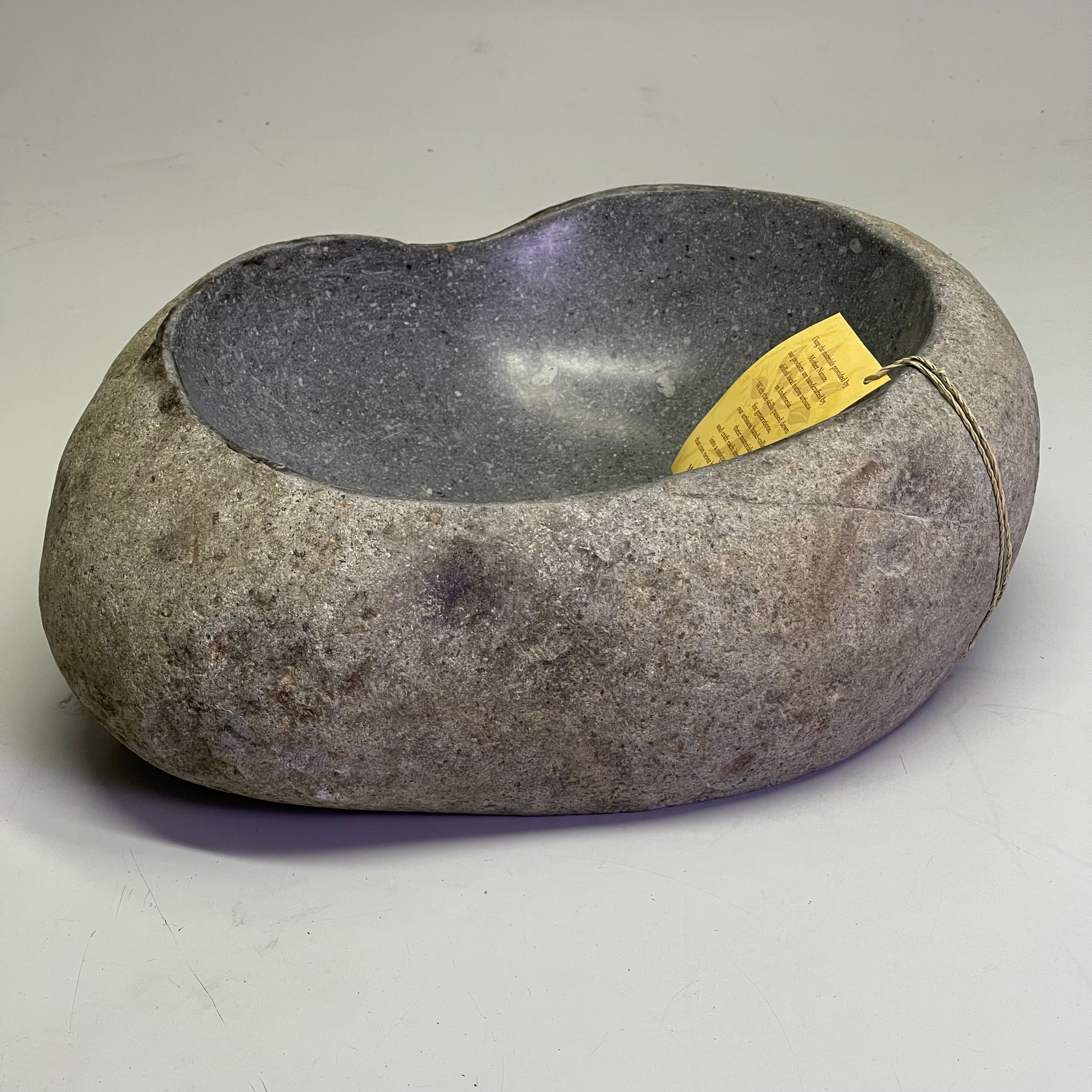 HABINI River Stone Bowl 15"x11.5"x5" Grey