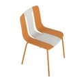 Modern Striped Blocking Single Chairs Set of 4