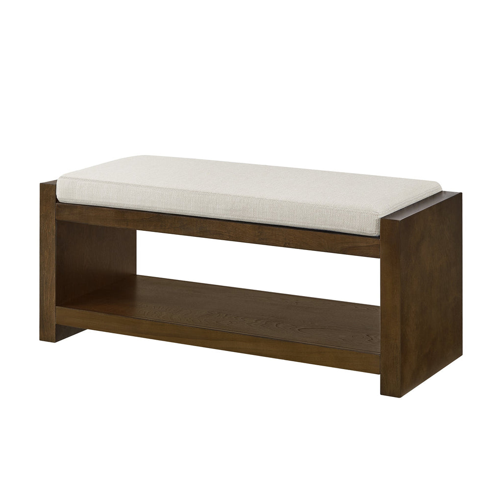 40" Accent Bench with Lower Shelf Shoe Rack