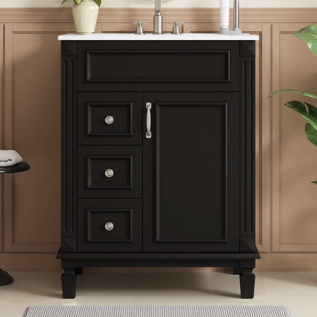 Bathroom Vanity With Sink, Compact Cabinet & 2 Drawers