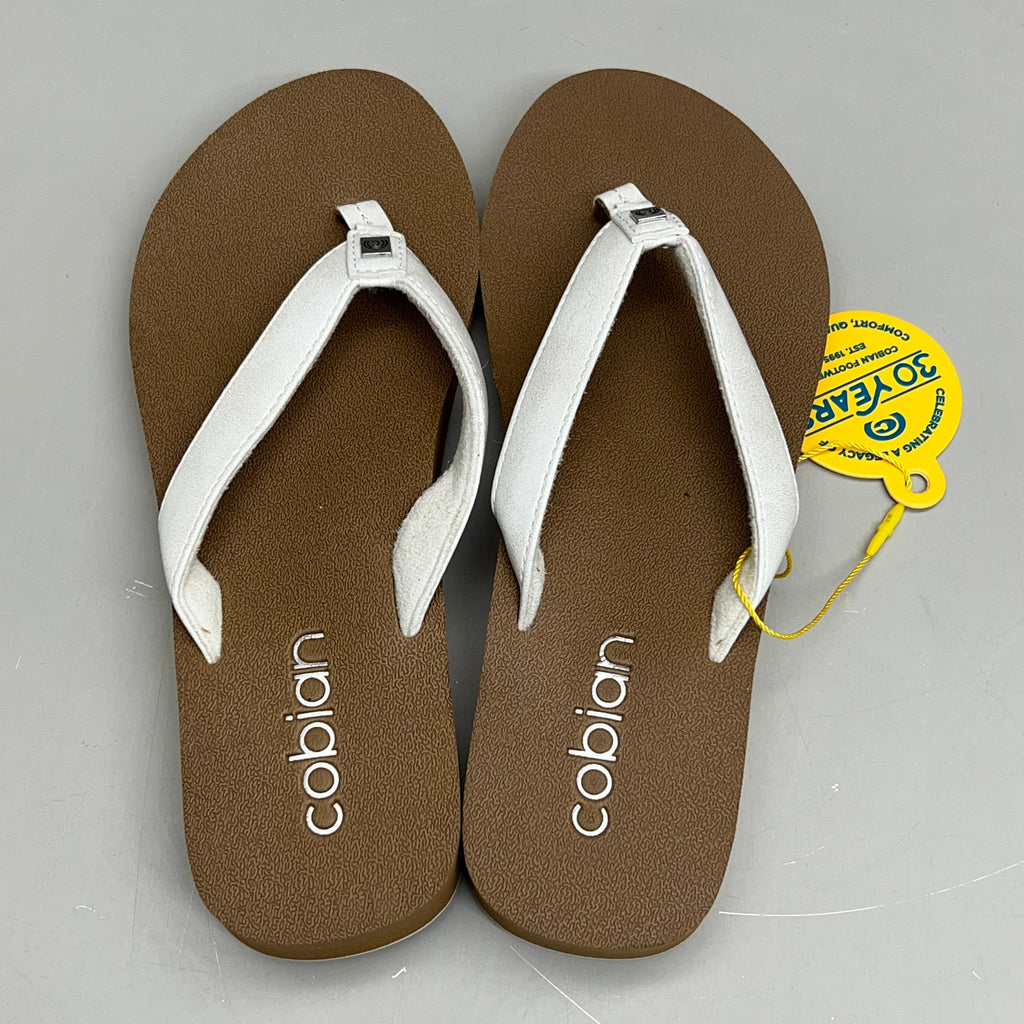 COBIAN Skinny Bounce Comfortable Synthetic Strap Women's Sz 8 White SKI25-110-08